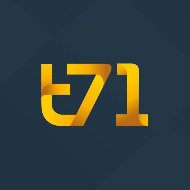 ortak mektup logo t 71 vektör çizim