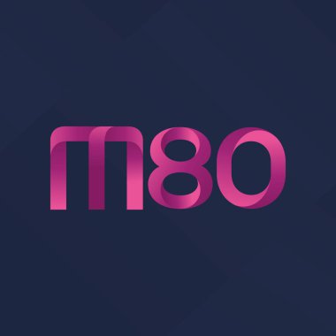 ortak mektup logo m 80 vektör çizim
