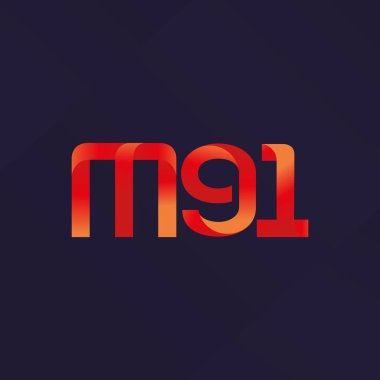 ortak mektup logo m 91 vektör çizim