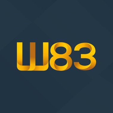 W83 ortak mektup logo, vektör çizim