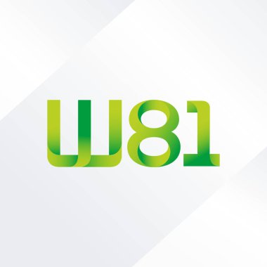 W81 ortak mektup logo, vektör çizim