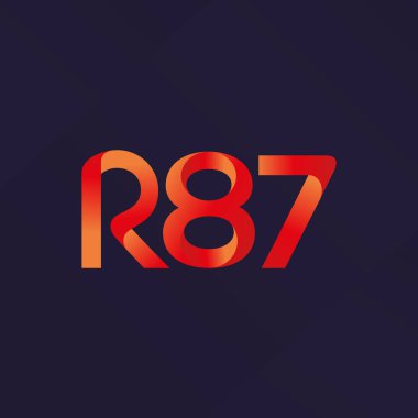 ortak mektup logo R 87 vektör çizim