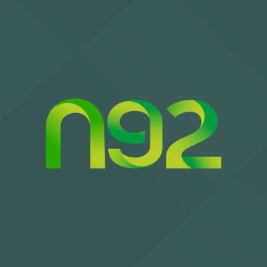 N92 ortak mektup ve sayı logo vektör çizim