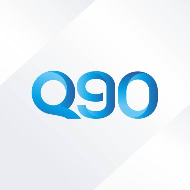 q90 ortak mektup ve sayı logo vektör çizim