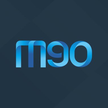 ortak mektup logo m 90 vektör çizim