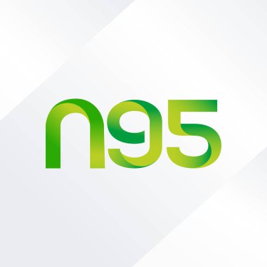 N95 ortak mektup ve sayı logo vektör çizim