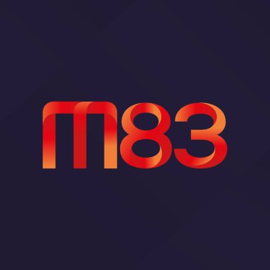 ortak mektup logo m 83 vektör çizim