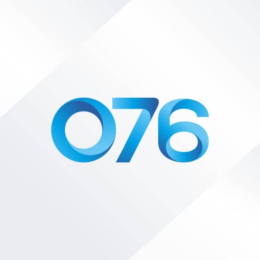 076 ortak mektup ve sayı logosu illüstrasyon vektör