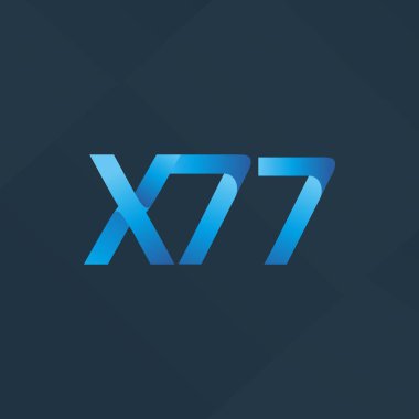 X77 mektup logo, vektör çizim ortak