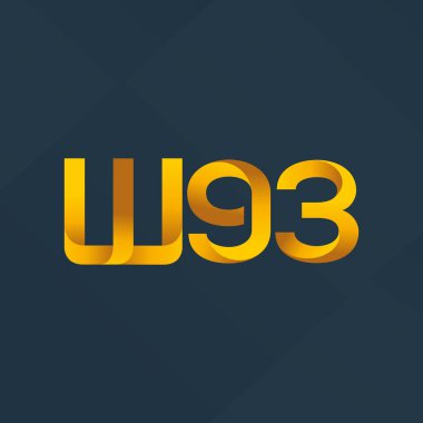 W93 ortak mektup logo, vektör çizim
