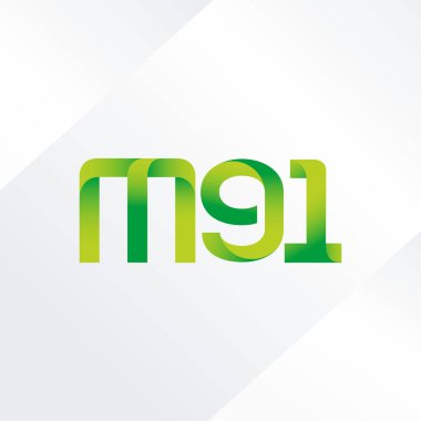 ortak mektup logo m 91 vektör çizim