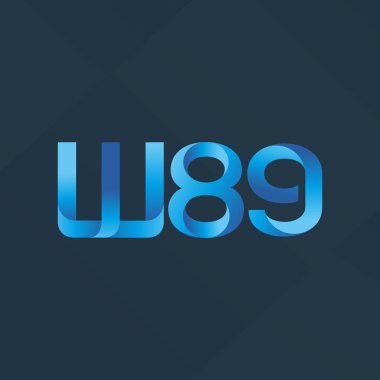 W89 ortak mektup logo, vektör çizim