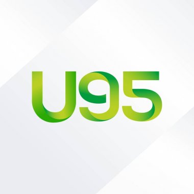 U95 mektup ve dijital numara logo simge
