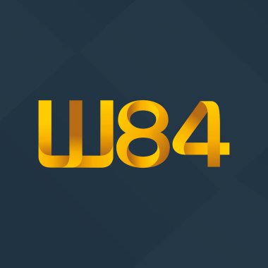 W84 ortak mektup logo, vektör çizim