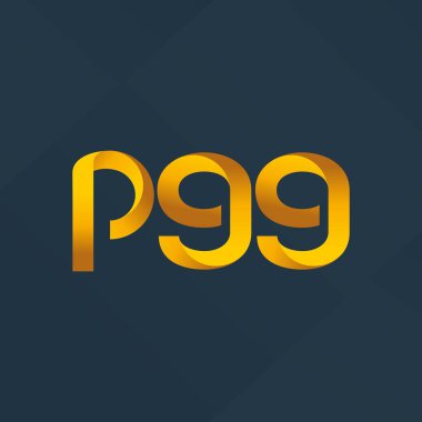 P99 ortak mektup ve sayı logo vektör çizim