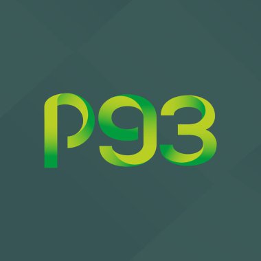 P93 ortak mektup ve sayı logo vektör çizim