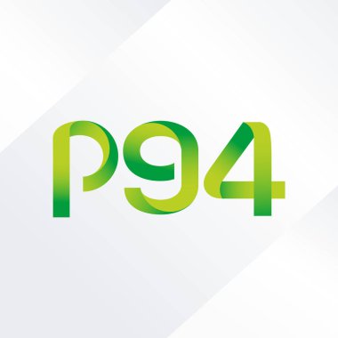 P94 ortak mektup ve sayı logo vektör çizim