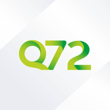 Q72 ortak harf ve sayılar logo vektör çizim
