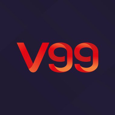 V99 ortak mektup logo, vektör çizim