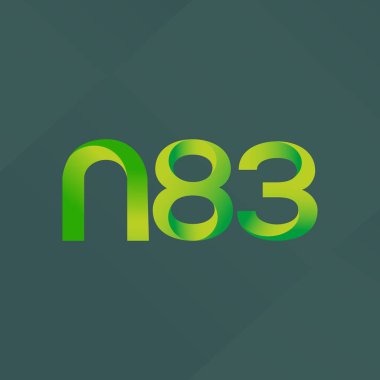 ortak mektup logo n 83 vektör çizim