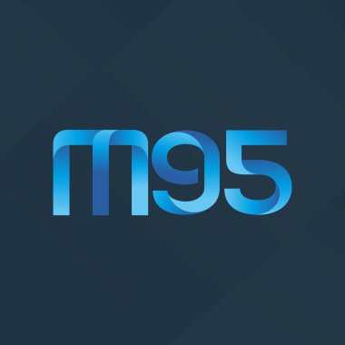 ortak mektup logo m 95 vektör çizim