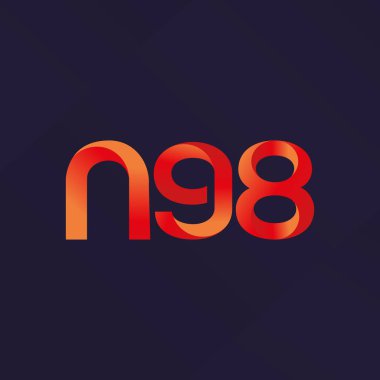 N98 ortak mektup ve sayı logo vektör çizim