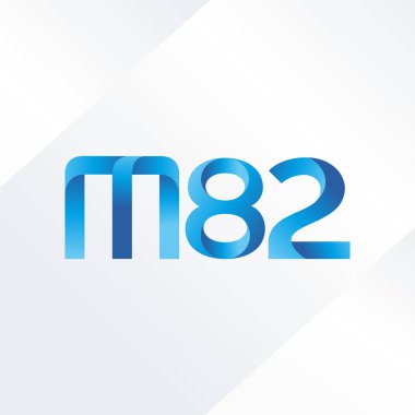 ortak mektup logo m 82 vektör çizim