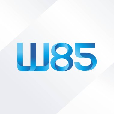 W85 ortak mektup logo, vektör çizim