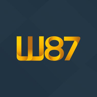 W87 ortak mektup logo, vektör çizim