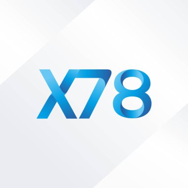 X78 mektup logo, vektör çizim ortak