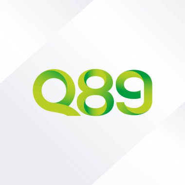 Q89 ortak harf ve sayılar logo vektör çizim 