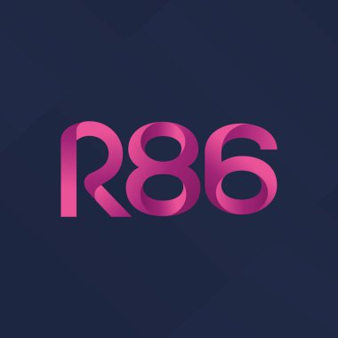 ortak mektup logo R 86 vektör çizim