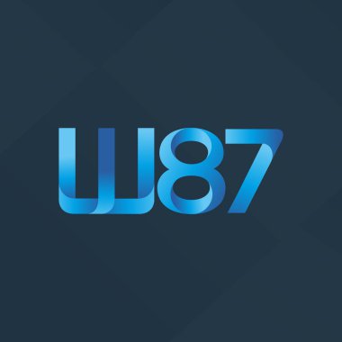 W87 ortak mektup logo, vektör çizim