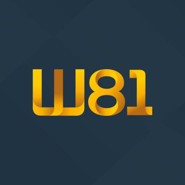 W81 ortak mektup logo, vektör çizim