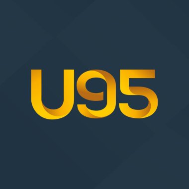 U95 mektup ve dijital numara logo simge