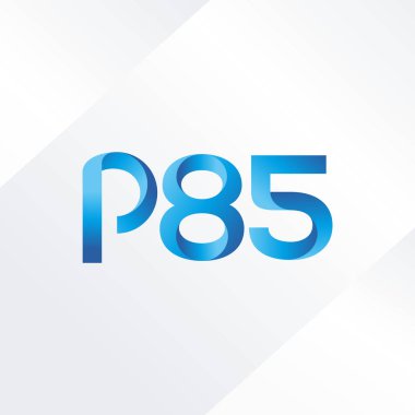 P85 ortak mektup ve sayı logo vektör çizim