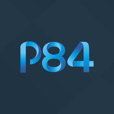  P84 ortak mektup ve sayı logo vektör çizim