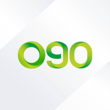 illüstrasyon vektör 090 ortak mektup ve sayı logosu