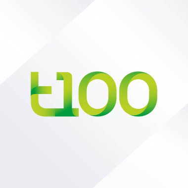 ortak mektup logo t 100 vektör çizim