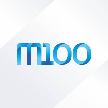 ortak mektup logo m 100 vektör çizim