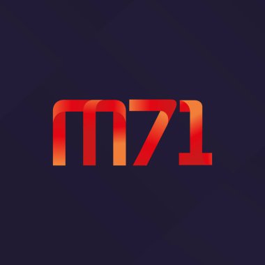 ortak mektup logo m 71 vektör çizim