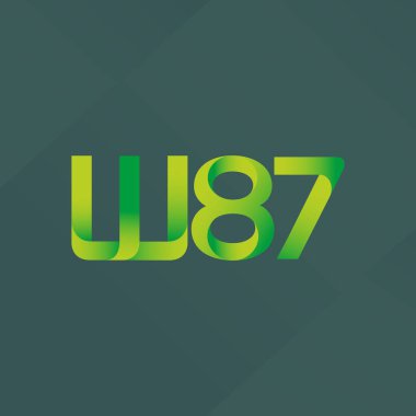 W87 ortak mektup logo, vektör çizim