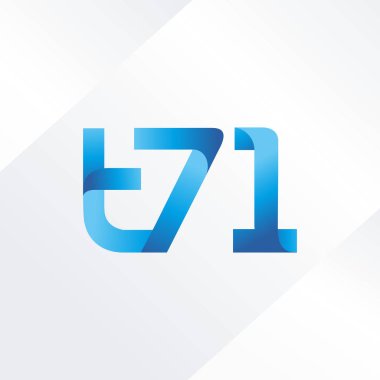ortak mektup logo t 71 vektör çizim