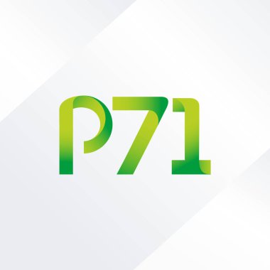 P71 ortak mektup ve sayı logo vektör çizim