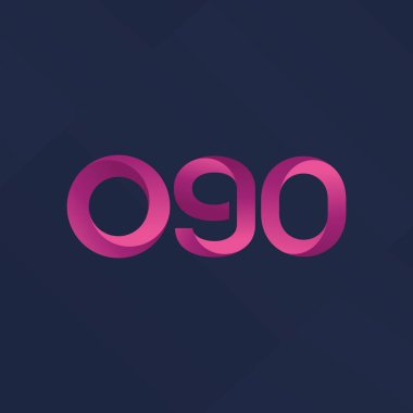 illüstrasyon vektör 090 ortak mektup ve sayı logosu 