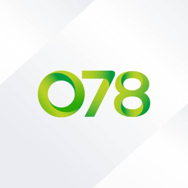 O78 ortak mektup ve sayı logo vektör çizim