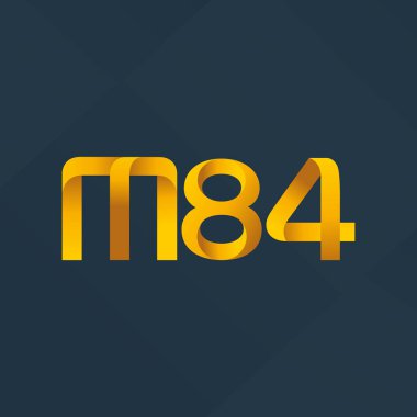 ortak mektup logo m 84 vektör çizim