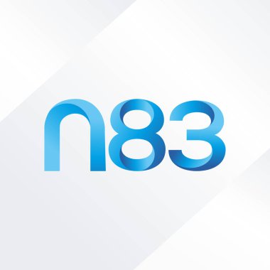 ortak mektup logo n 83 vektör çizim