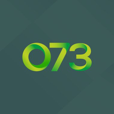 O73 ortak mektup ve sayı logo vektör çizim