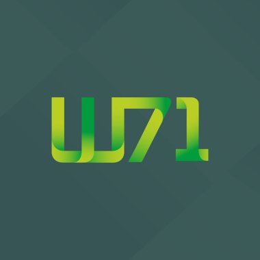 W71 ortak mektup logo, vektör çizim